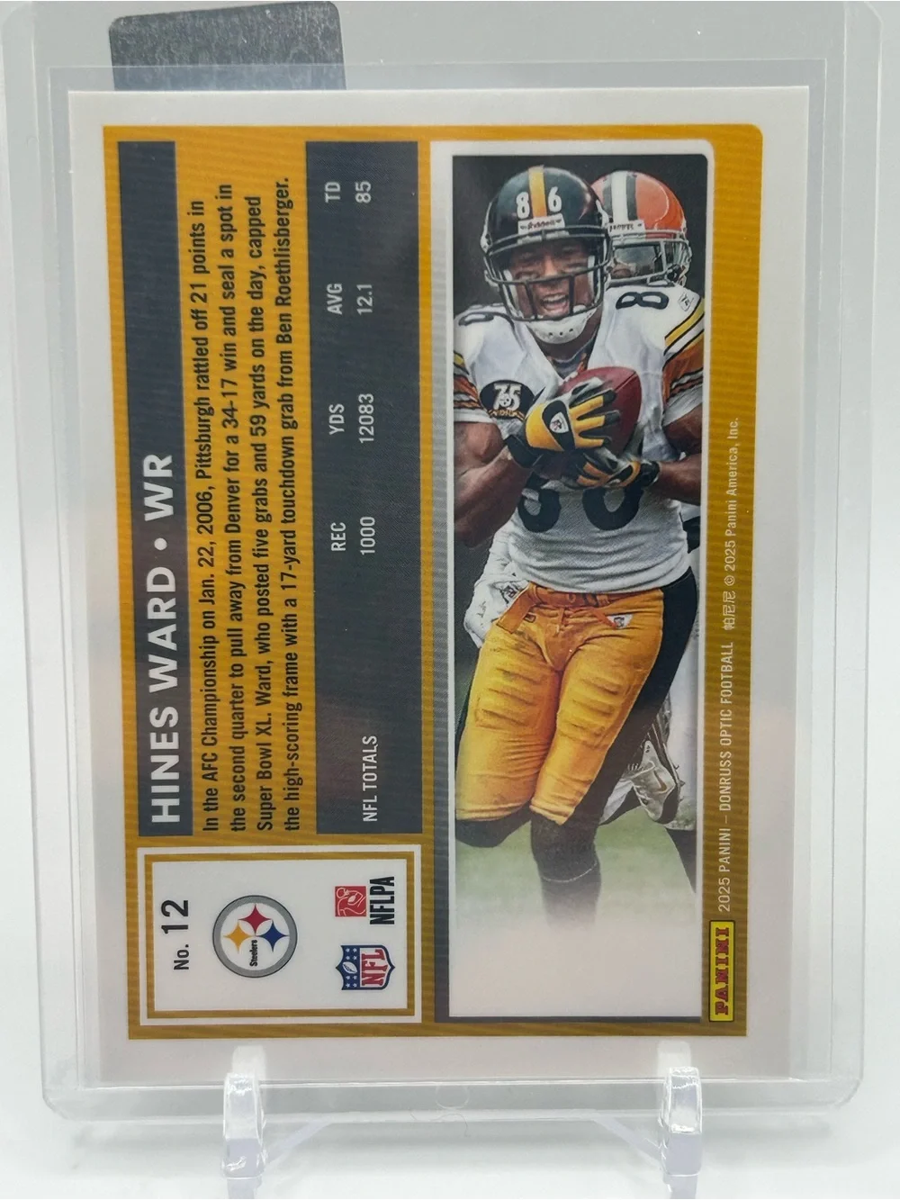 Hines Ward Pittsburgh Steelers Football Trading Card 🏈